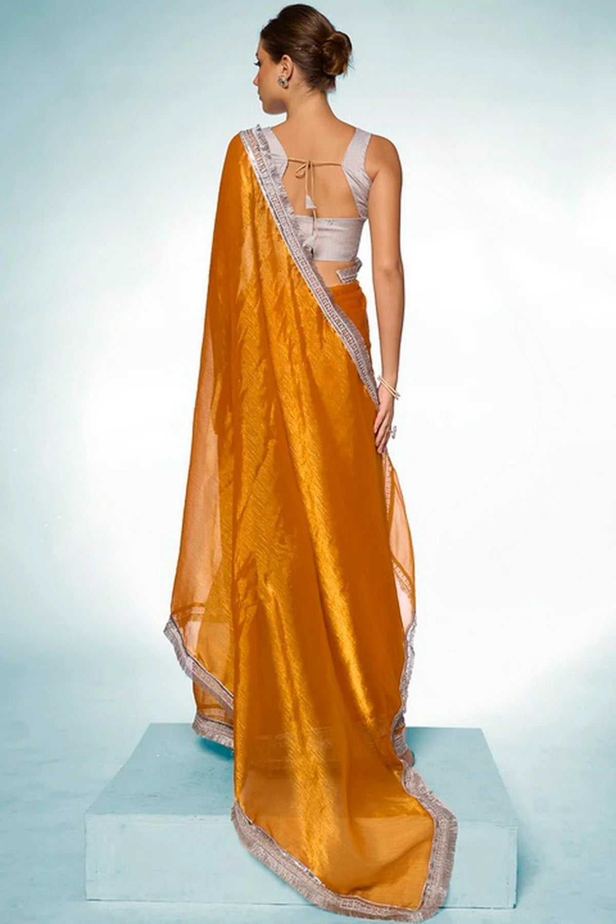 Mustard Colour Burburry Designer Saree SD1111675 A