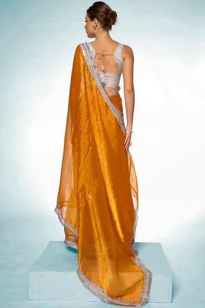 Mustard Colour Burburry Designer Saree SD1111675 A