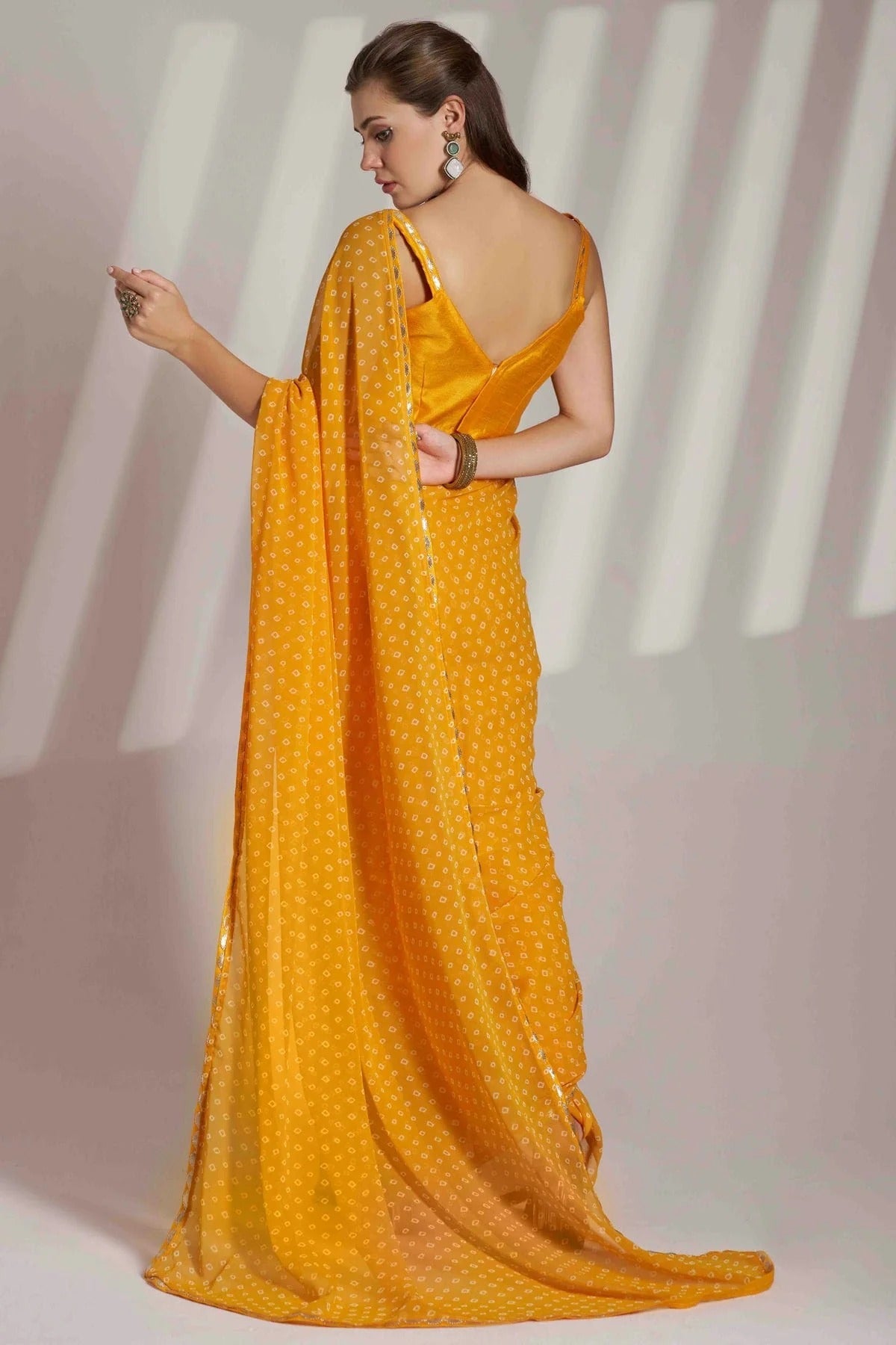 Mustard Colour Georgette Printed Saree SD1112838 A