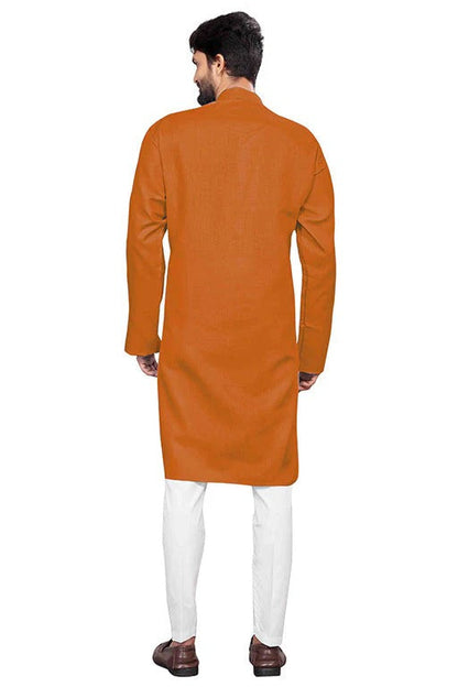 Mustard Colour Kurta Pajama In Cotton KP1210210 A