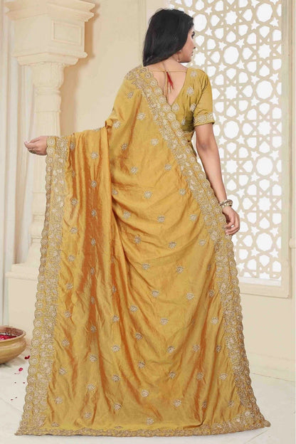 Mustard Colour Mayo Silk Designer Saree SD1120506 A