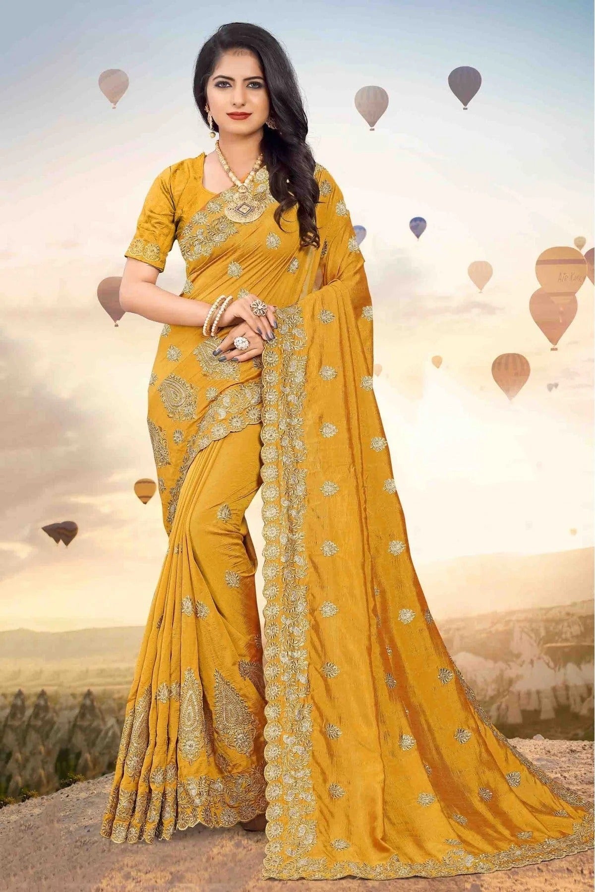 Mustard Colour Mayo Silk Designer Saree SD1120544