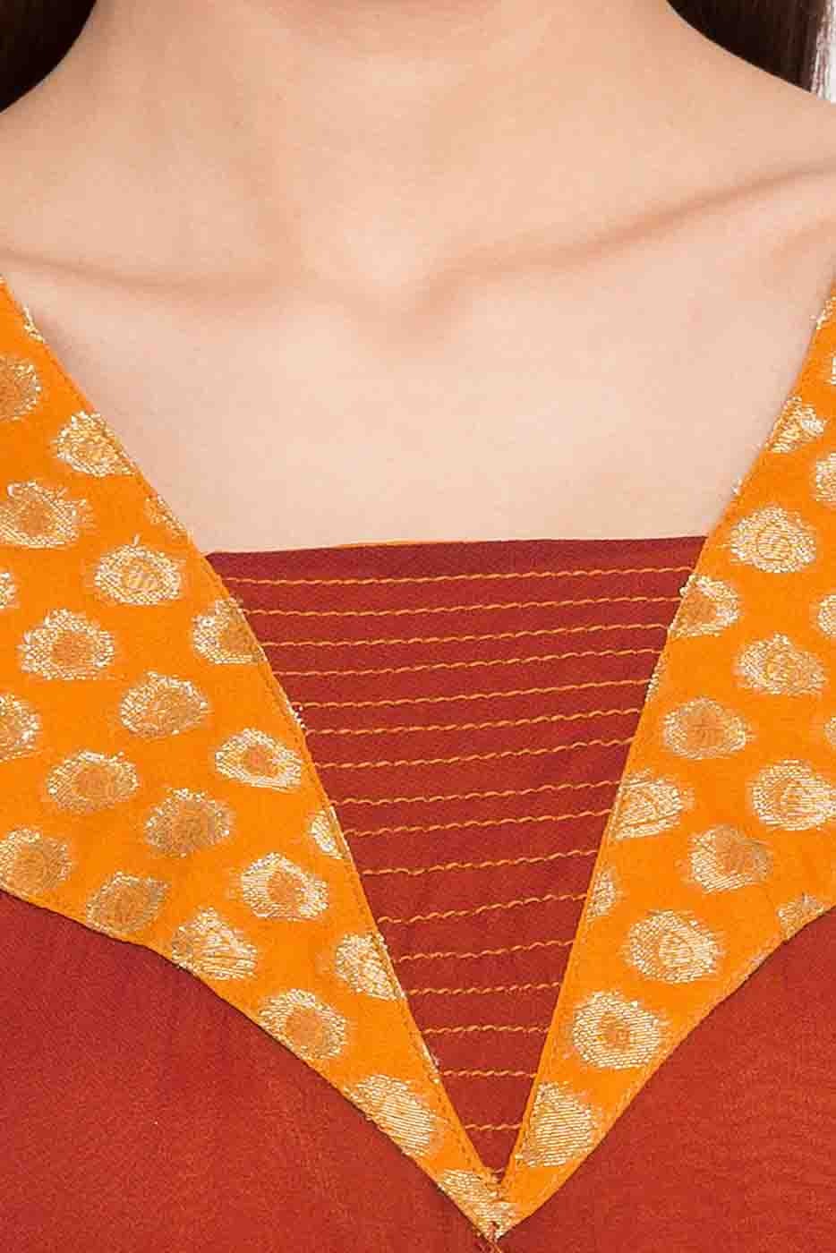 Mustard Colour Plus Size Stitched Faux Georgette Embroidery Churidar Suit BW1070184 B