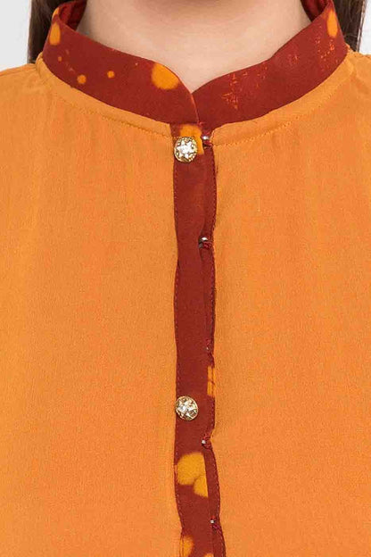 Mustard Colour Plus Size Stitched Faux Georgette Embroidery Churidar Suit BW1070186 B