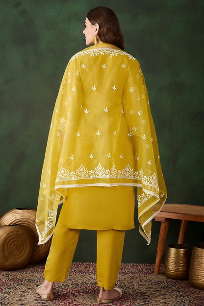 Mustard Colour Roman Silk Stitched Salwar Suit SS1111483 A