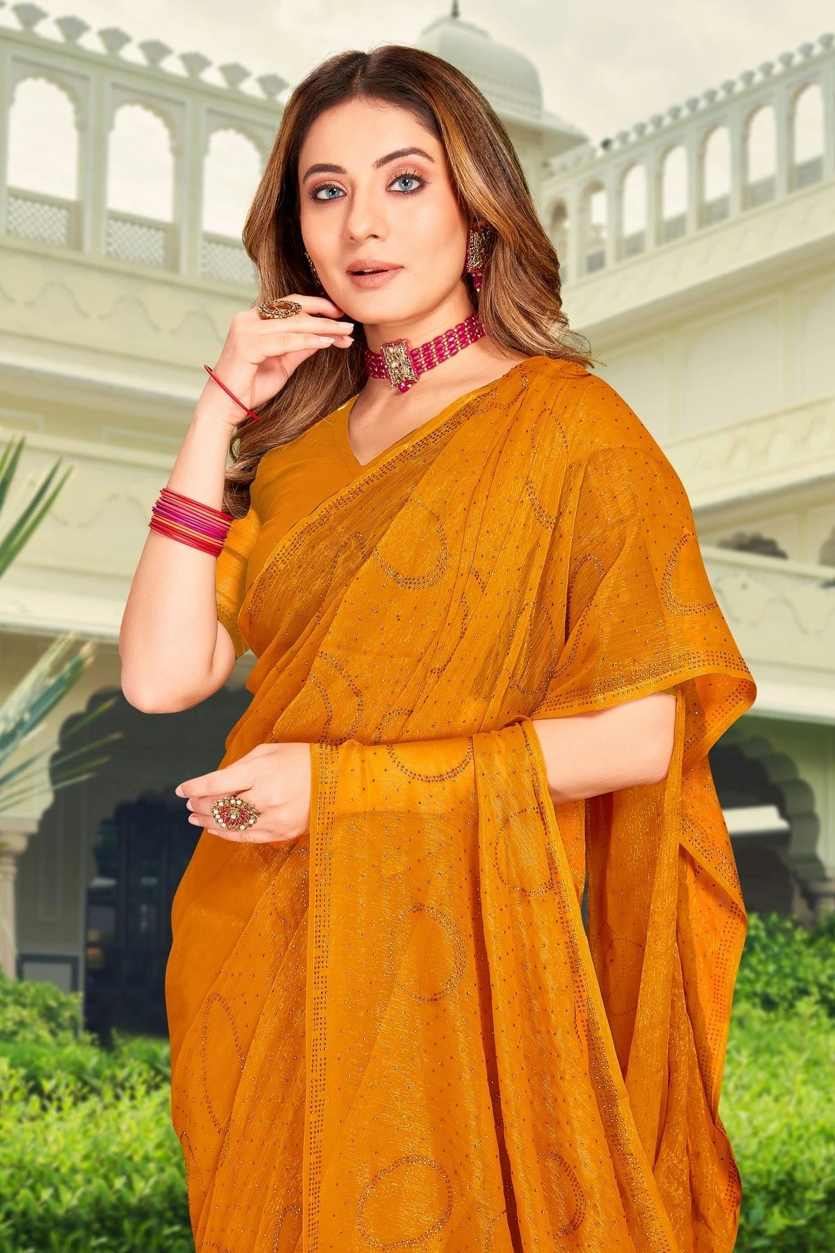 Mustard Colour Silk Designer Saree LC1121475 A