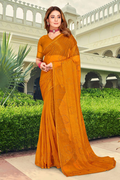 Mustard Colour Silk Designer Saree LC1121475