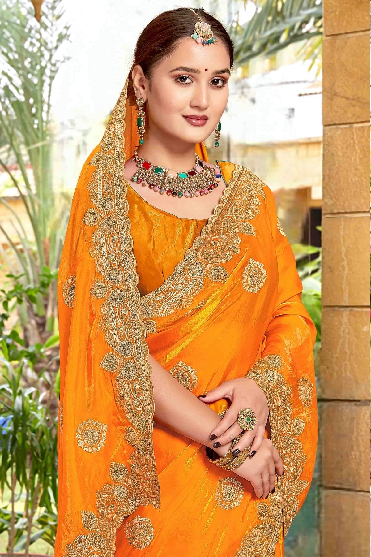 Mustard Colour Silk Designer Saree SD1121974 A