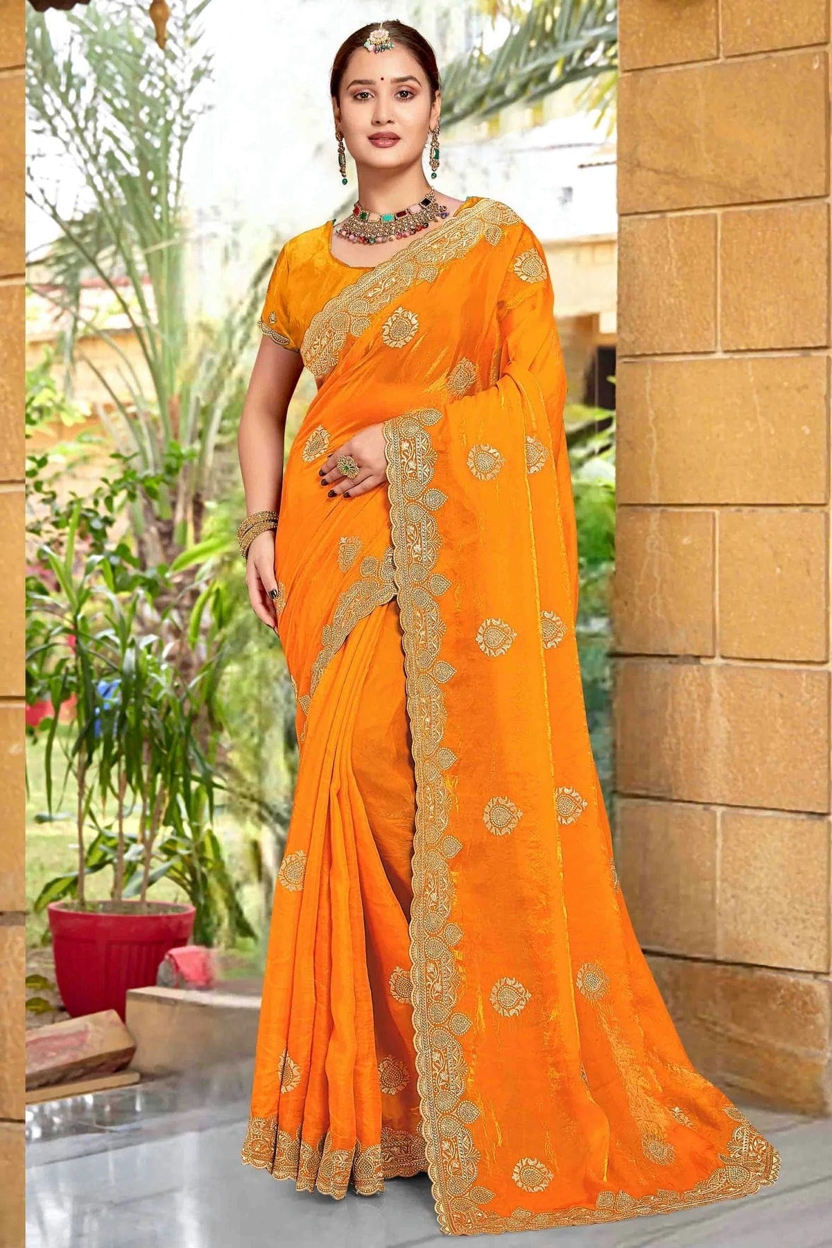 Mustard Colour Silk Designer Saree SD1121974