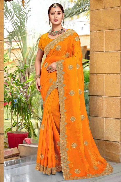 Mustard Colour Silk Designer Saree SD1121974