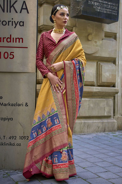 Mustard Colour Silk Traditional Saree SD1111924