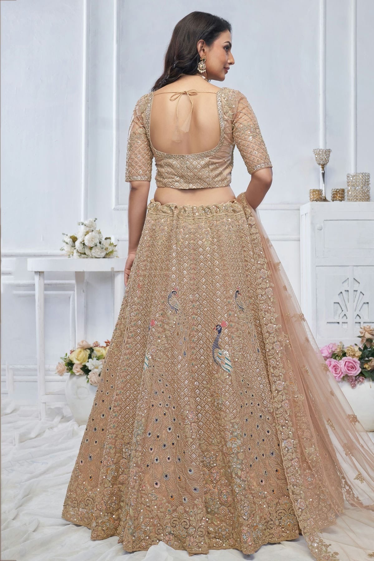 Mustard Colour Soft Net Embroidery Lehenga Choli LC1111366 A