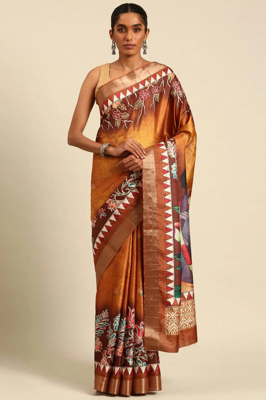 Mustrad Colour Cotton Printed Saree SD1102399
