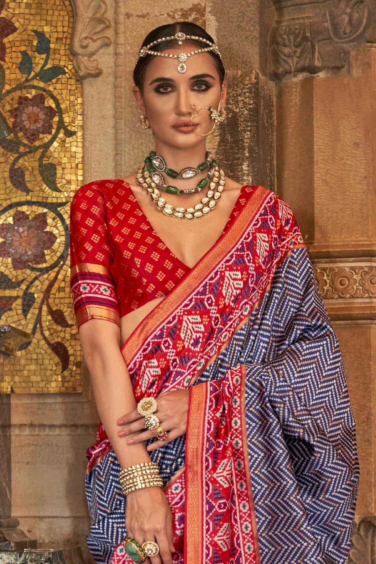 Navy Blue Colour Banarasi Silk Saree SD1110264 A