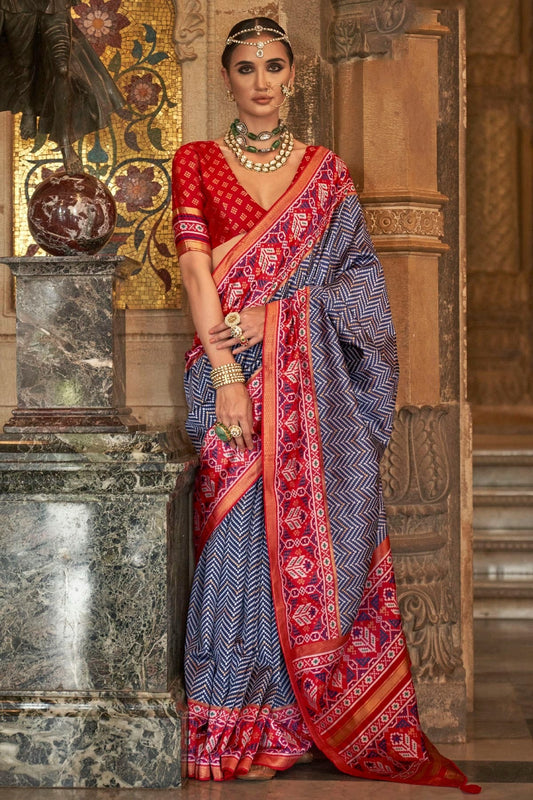 Navy Blue Colour Banarasi Silk Saree SD1110264