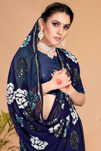 Navy Blue Colour Georgette Saree SD1090735 A_18a5d6e1 a9ce 4c83 b538 8364a07a93ec