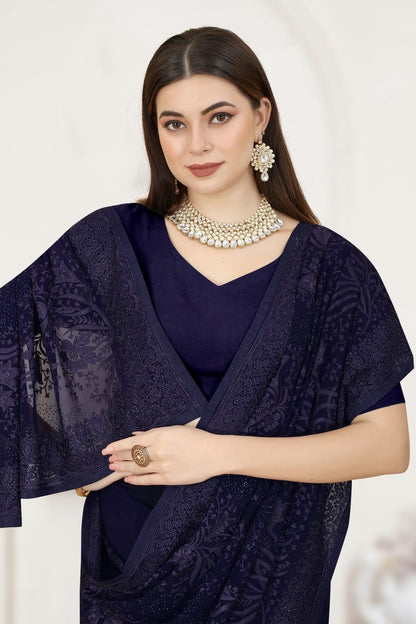 Navy Blue Colour Georgette Saree SD1090784 A_db114d2d bc83 466f 8e5d 15421c0cb04b