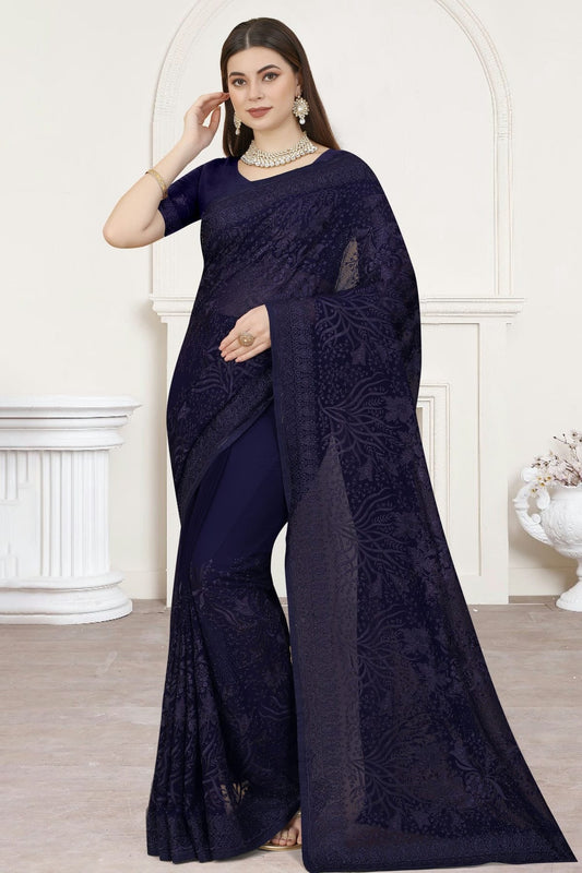 Navy Blue Colour Georgette Saree SD1090784_a2d27e57 d4bd 45ba 82f0 ea320f46972c