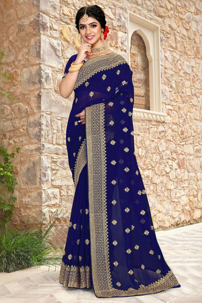 Navy Blue Colour Georgette Saree SD1090792_de4db7d4 8f58 4315 a0a4 c0c4483e3241