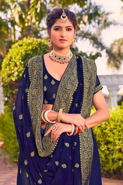 Navy Blue Colour Georgette Saree SD1090808 A_dd7a97b4 5441 4e5e 9c7c 24b26cee5158