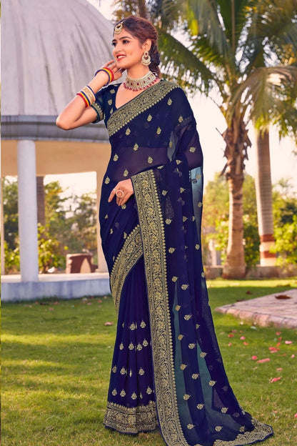 Navy Blue Colour Georgette Saree SD1090808_8541b87f 5c98 464f 9148 29c2682d6b27