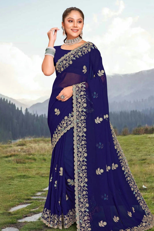 Navy Blue Colour Georgette Saree SD1090949_0942766c d8ca 4801 ba1b 8c4e467ec4d1