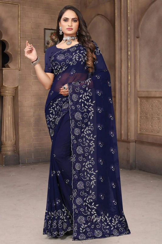 Navy Blue Colour Georgette Saree SD1090966_cc796a7e 643d 4a23 80ad fda3e3b9342c