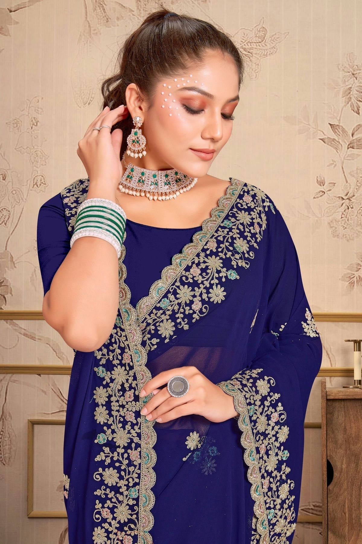 Navy Blue Colour Georgette Saree SD1090980 A_e2ba2c55 a8ff 4bfd b0c9 a02a1baef395