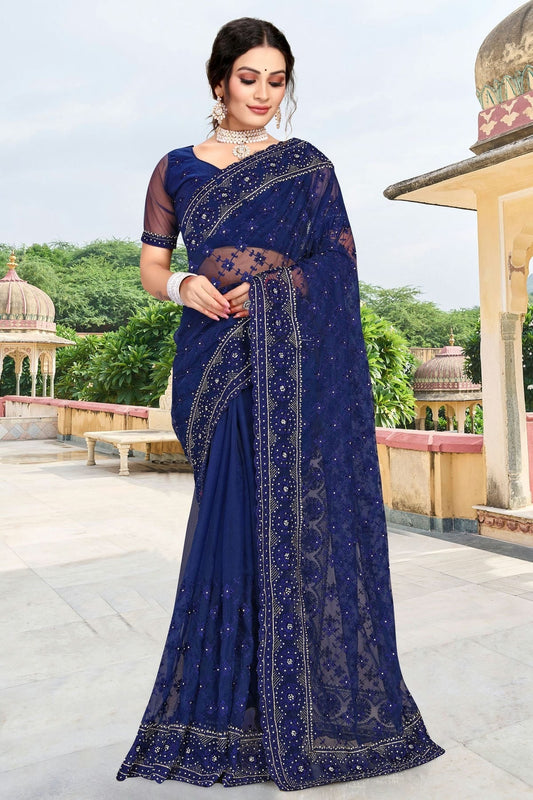 Navy Blue Colour Net Saree SD1090746_78bc1a9d dc7a 4956 8775 abeadd7ebdbb