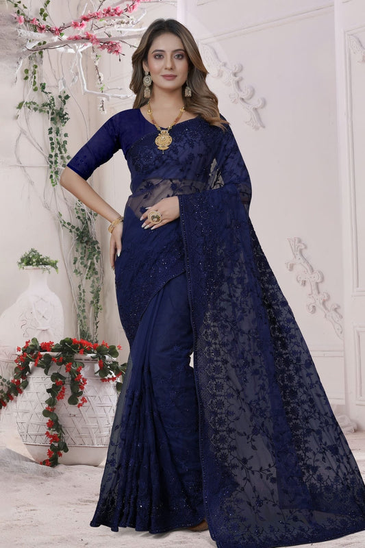 Navy Blue Colour Net Saree SD1090877_88d6f0cd 09d6 4928 a87b 31698cb4adfc