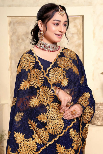 Navy Blue Colour Net Saree SD1090985 A_96fd1b26 8577 4ac6 a1c8 98f56a23e7dd