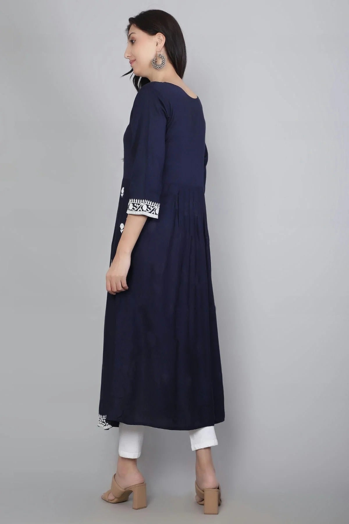 Navy Blue Colour Rayon Kurti KR1111135 A