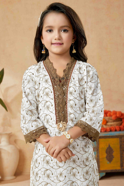 Off White Colour Cotton Pant Style Suit GW1070778 B