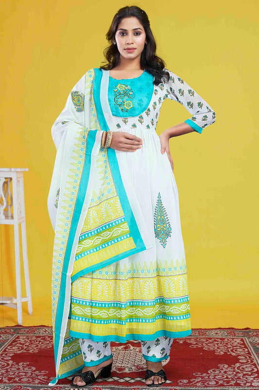 Off White Colour Cotton Stitched Pant Style Suit SS1140952