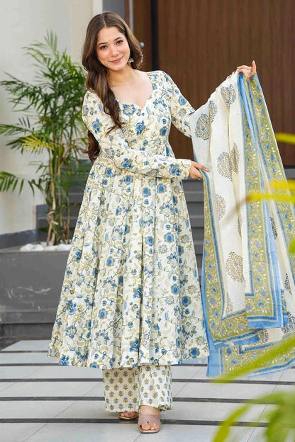 Off White Colour Muslin Stitched Suit SS1113316 A