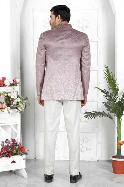 Onion Pink Colour Art Silk Jodhpuri Jacket JP1230111 B