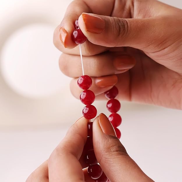Onyx Ruby 8mm Round Beads Bracelet – Natural Strength & Passion Crystal Bracelet