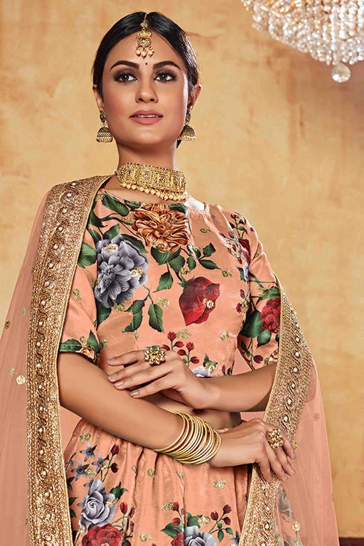 Orange Colour Art Silk Designer Lehenga Choli LC1240039 A