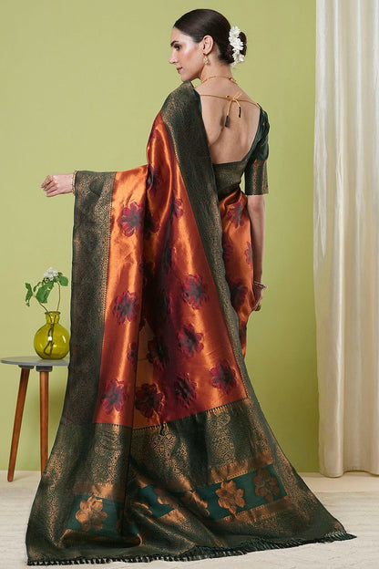 Orange Colour Banarasi Silk Traditional Saree SD1112635 A