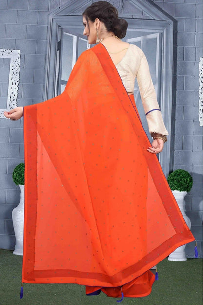 Orange Colour Georgette Party Wear Saree SD1120575 A