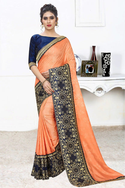 Orange Colour Jacquard Silk Designer Saree SD1120524