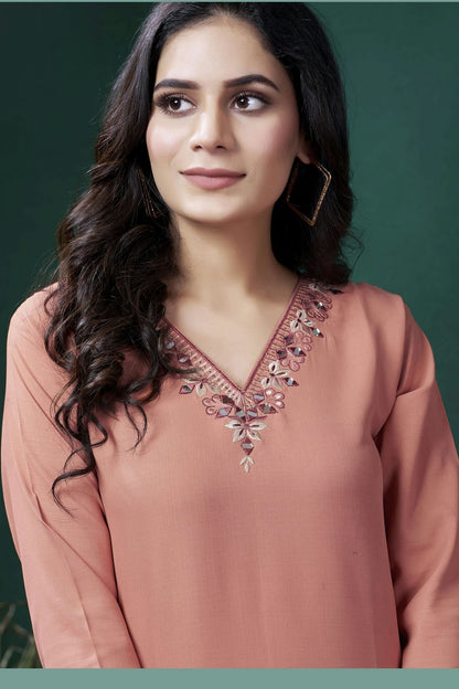 Orange Colour Maaza Cotton Kurta And Pant Set KR1111341 A