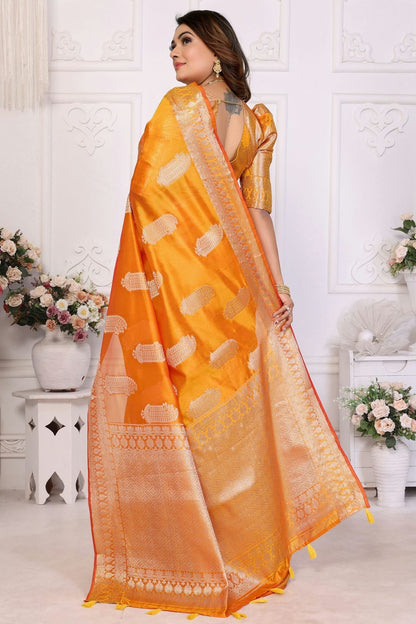 Orange Colour Organza Traditional Saree SD1112713 A