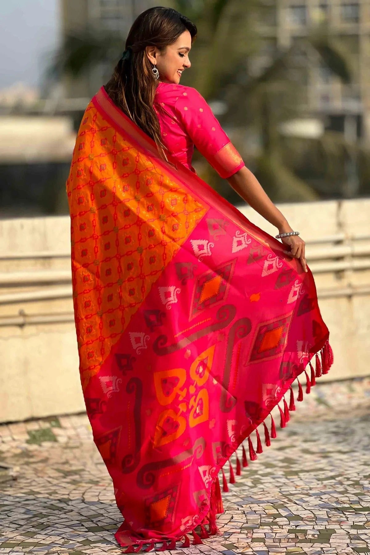 Orange Colour Patola Silk Traditional Saree SD1112666 A