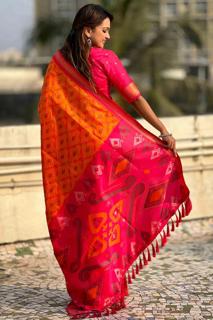 Orange Colour Patola Silk Traditional Saree SD1112666 A