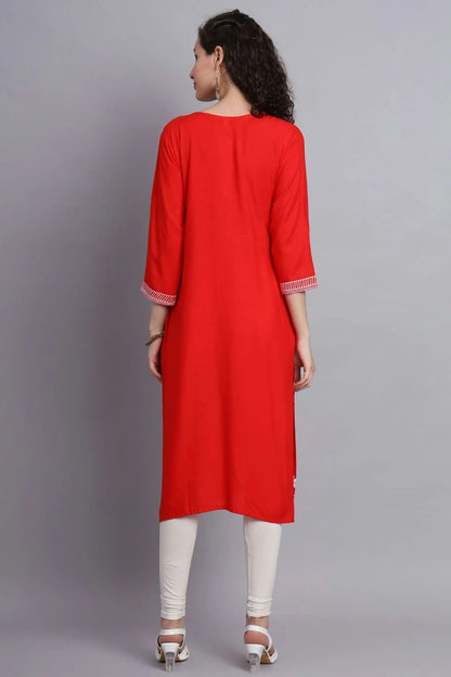 Orange Colour Rayon Kurti KR1111151 A