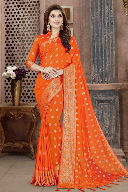 Orange Colour Silk Designer Saree SD1120494