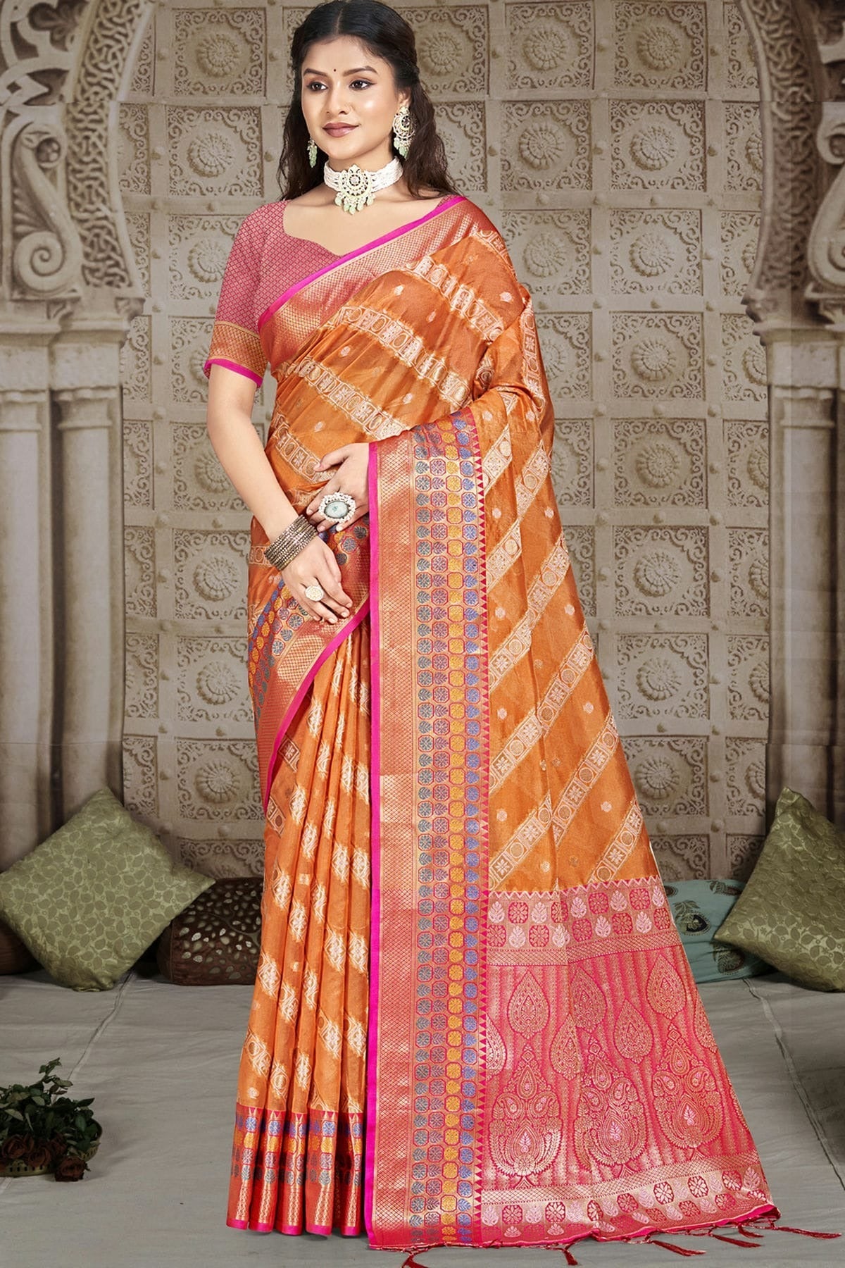 Orange Colour Silk Traditional Saree SD1102730