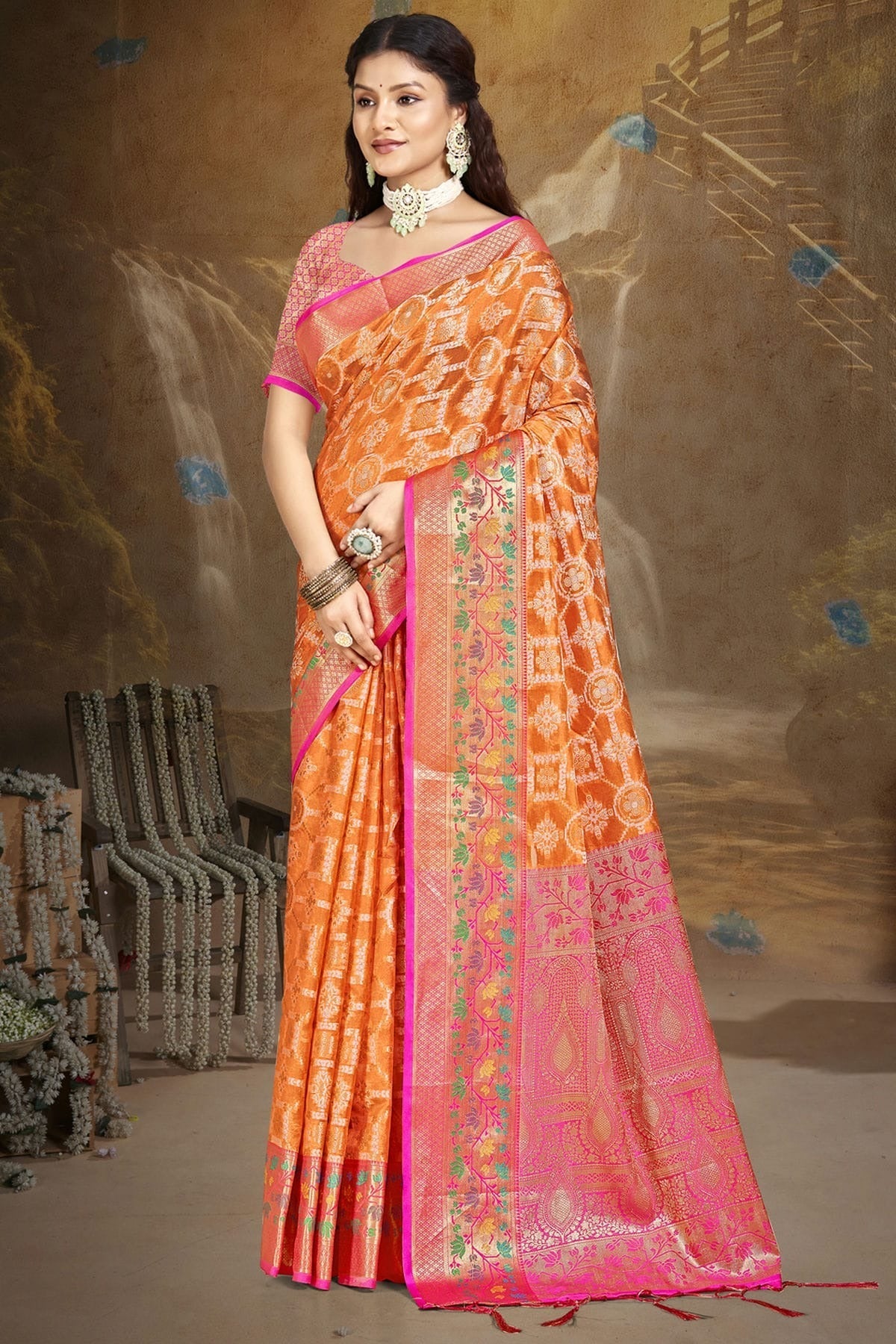 Orange Colour Silk Traditional Saree SD1102740