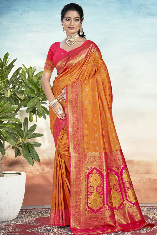 Orange Colour Silk Woven Work Traditional Saree SD1103038